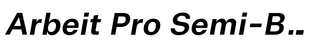 Arbeit Pro Semi-Bold Italic